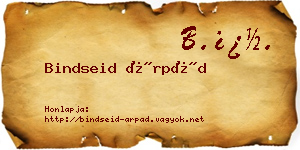 Bindseid Árpád névjegykártya